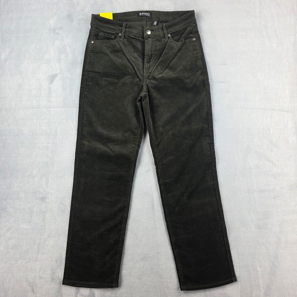 Buffalo David Bitton Nyla Straight Leg Stretch Corduroy Pant Rosemary Green 6/28
